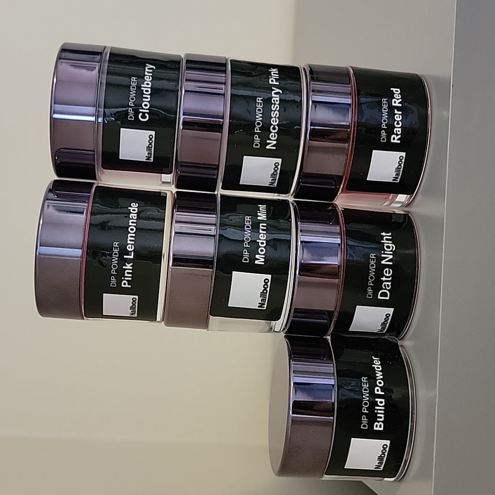 Nailboo Kit 6 Dip Colors, Build Powder, Base, Activator, Top